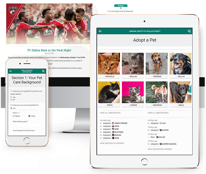Responsive Website for the Humane Society of Dallas County