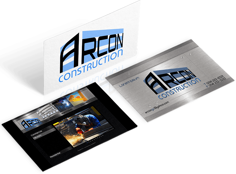 Branding, Website, and Stationery for Arcon Construction